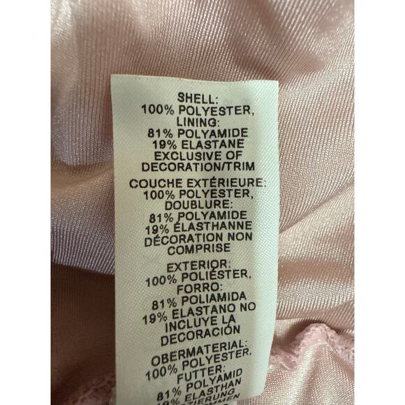 ASOS LUXE Pink 3D Floral Ruffle Peplum Sleeveless Cami Camisole Swimsuit Size 14 - Picture 6 of 6